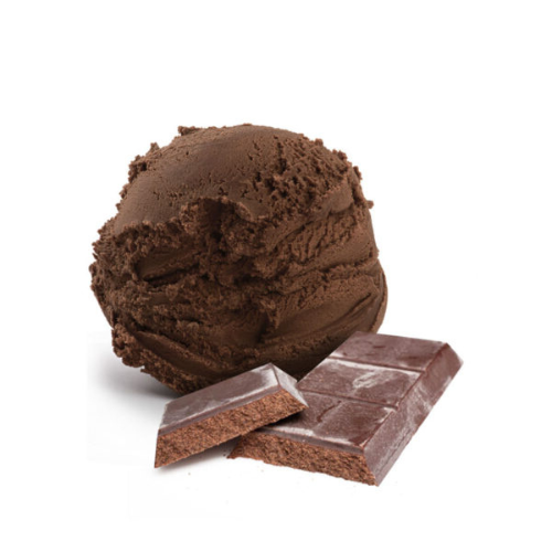 pallina di gelato gusto cioccolato nero di modica