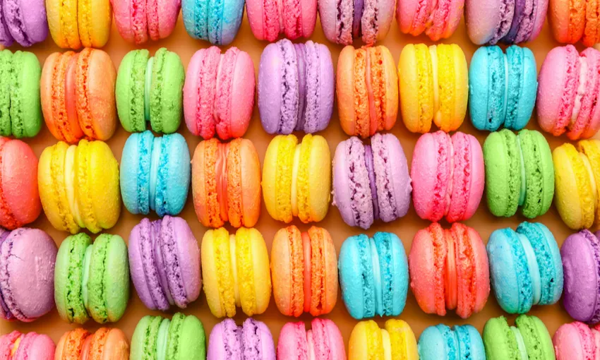 una serie di macaron
