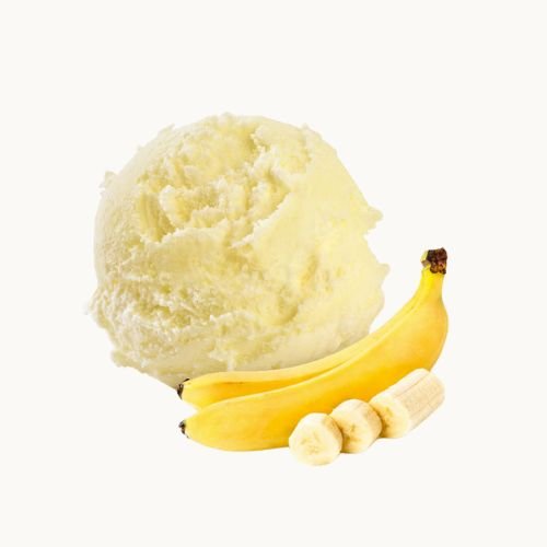 pallina di gelato gusto banana di gusto gelaterie di roma