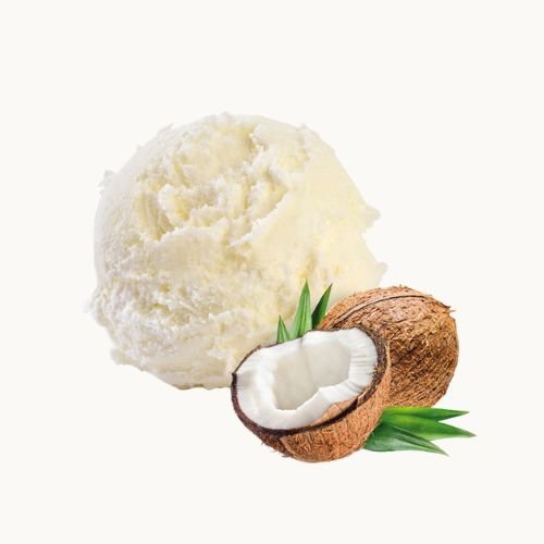 pallina di gelato gusto cocco di gusto gelaterie di roma